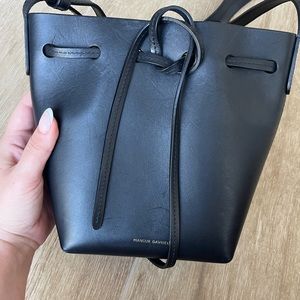 Black Mansur Gavriel Mini Bucket Bag EUC